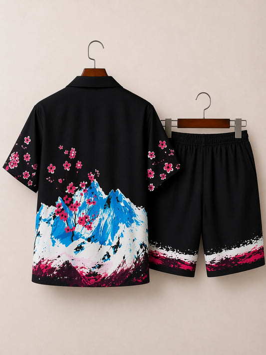 Floral Mountain Half Pants Cord-set - XPCRDH
