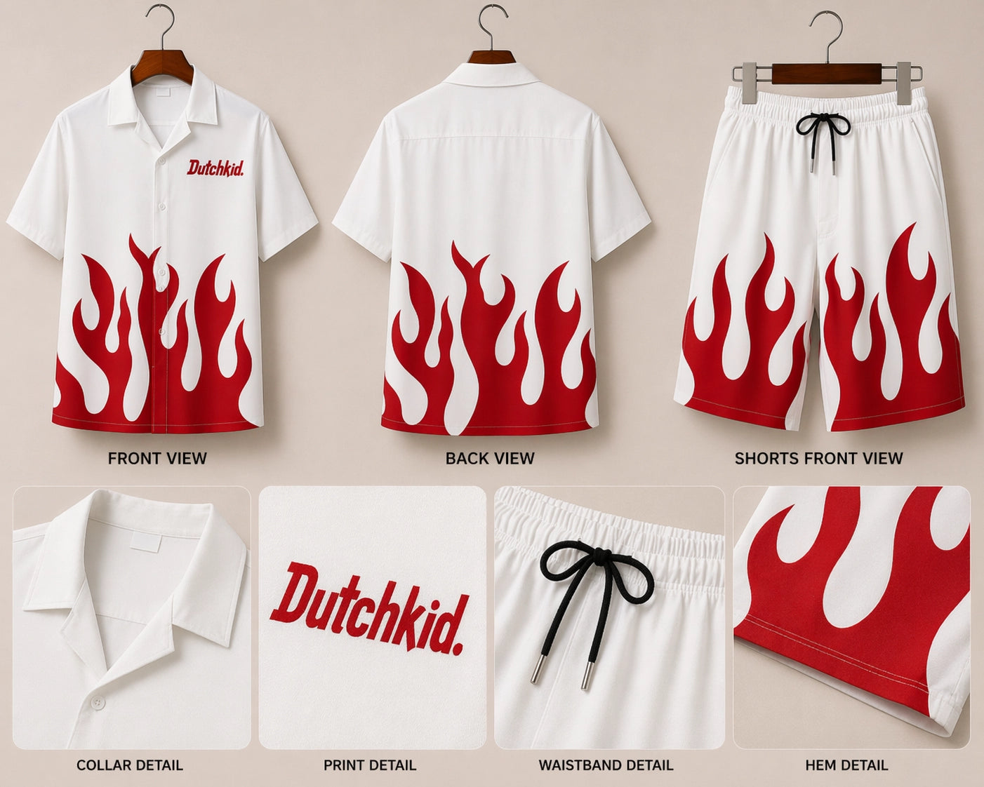 Red Fire Half Pants Cord-set - XPCRDH