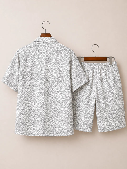 White Christ Cross Half Pants Cord-set - XPCRDH