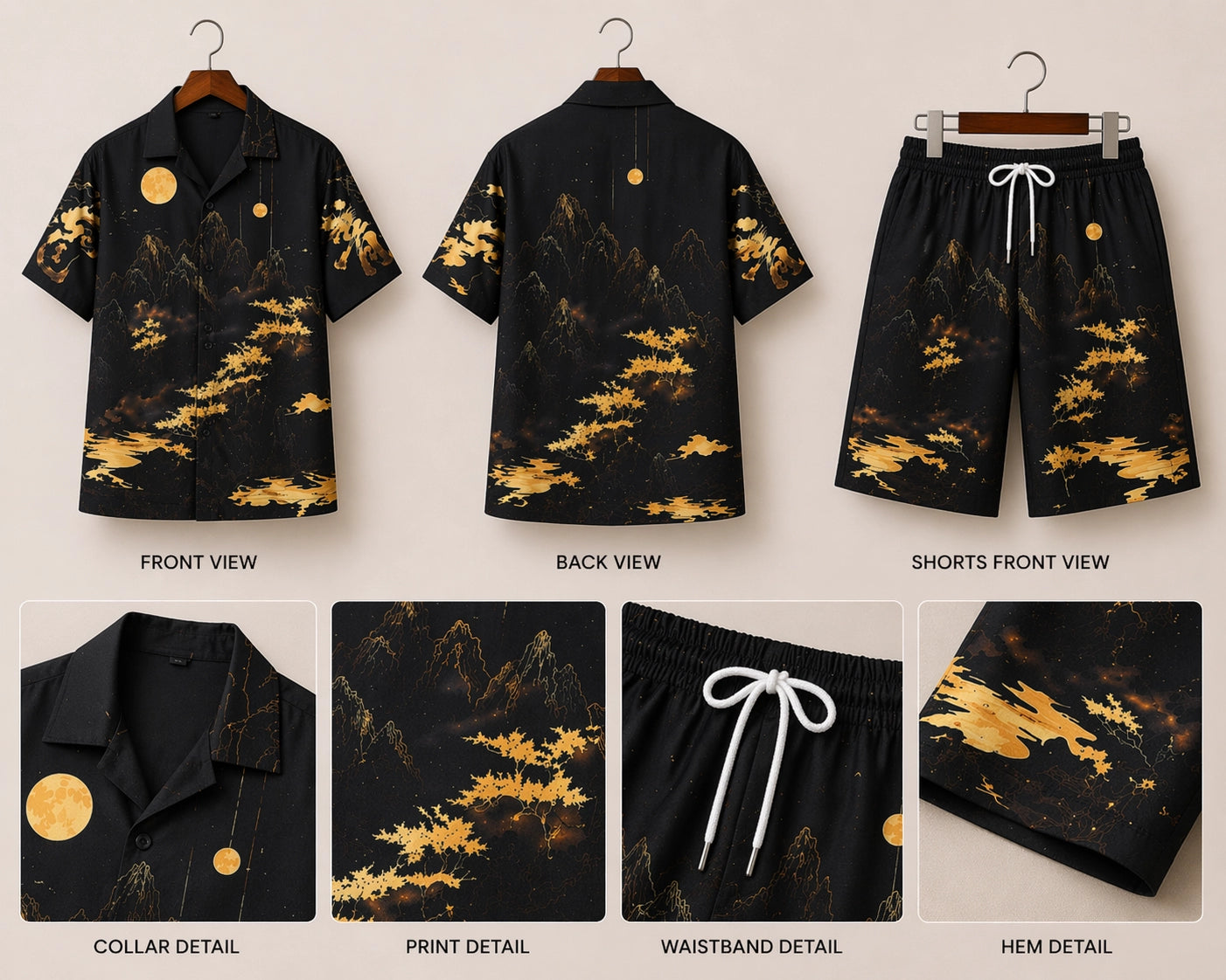 Yellow Moon Half Pants Cord-set - XPCRDH