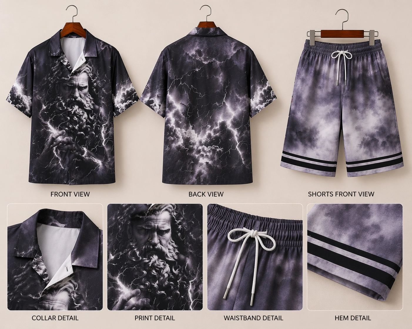 Zeus God Half Pants Cord-set - XPCRDH