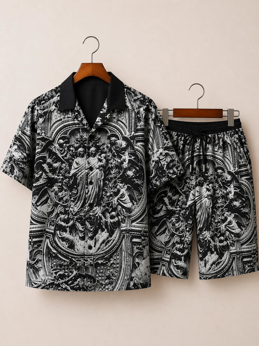 Abstract Statue Half Pants Cord-set - XPCRDH