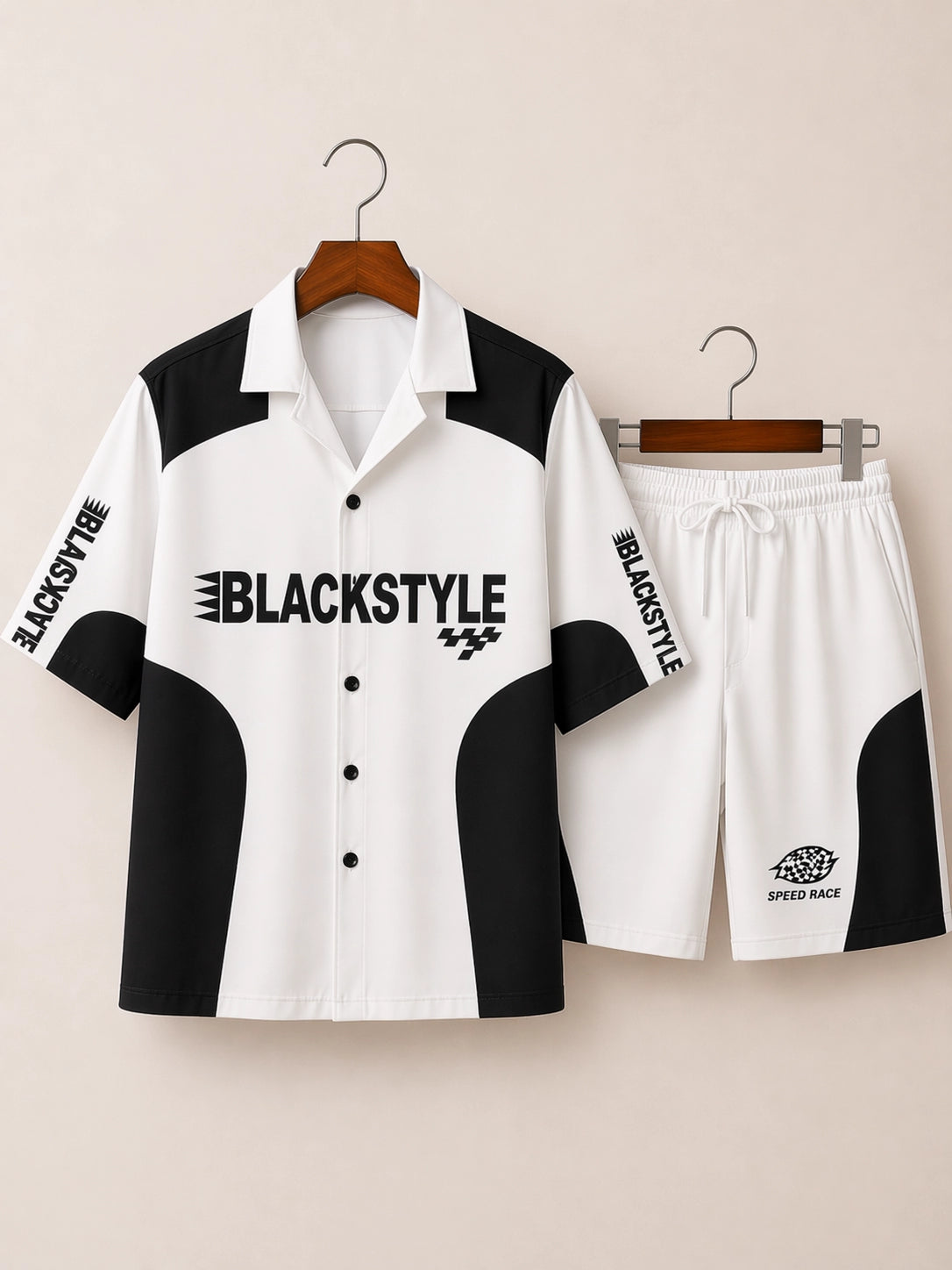 Black Style Half Pants Cord-set - XPCRDH