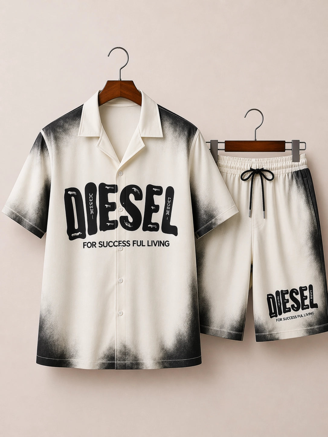 Black Diesel Half Pants Cord-set - XPCRDH