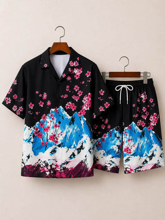 Floral Mountain Half Pants Cord-set - XPCRDH