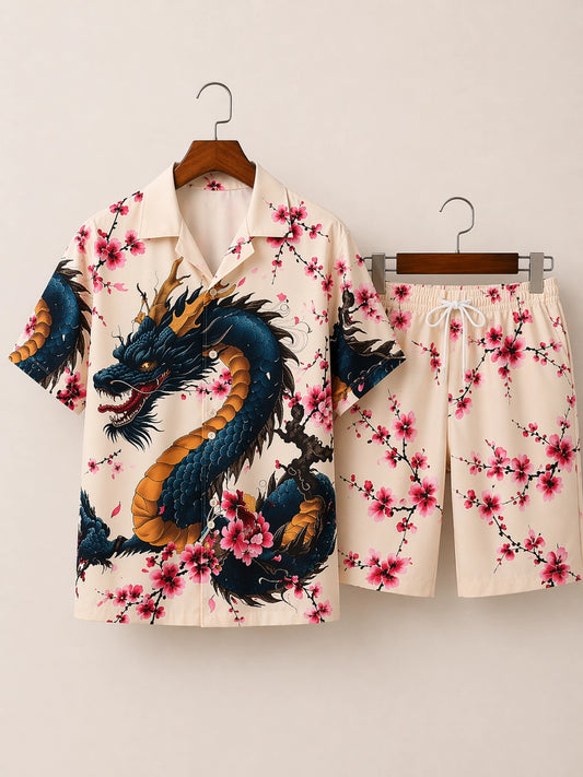 Flower Dragon Half Pants Cord-set - XPCRDH