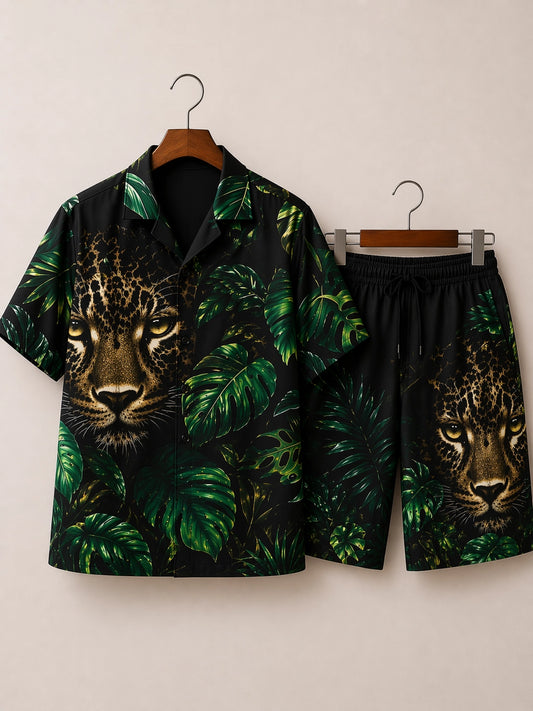 Green Tiger Half Pants Cord-set - XPCRDH