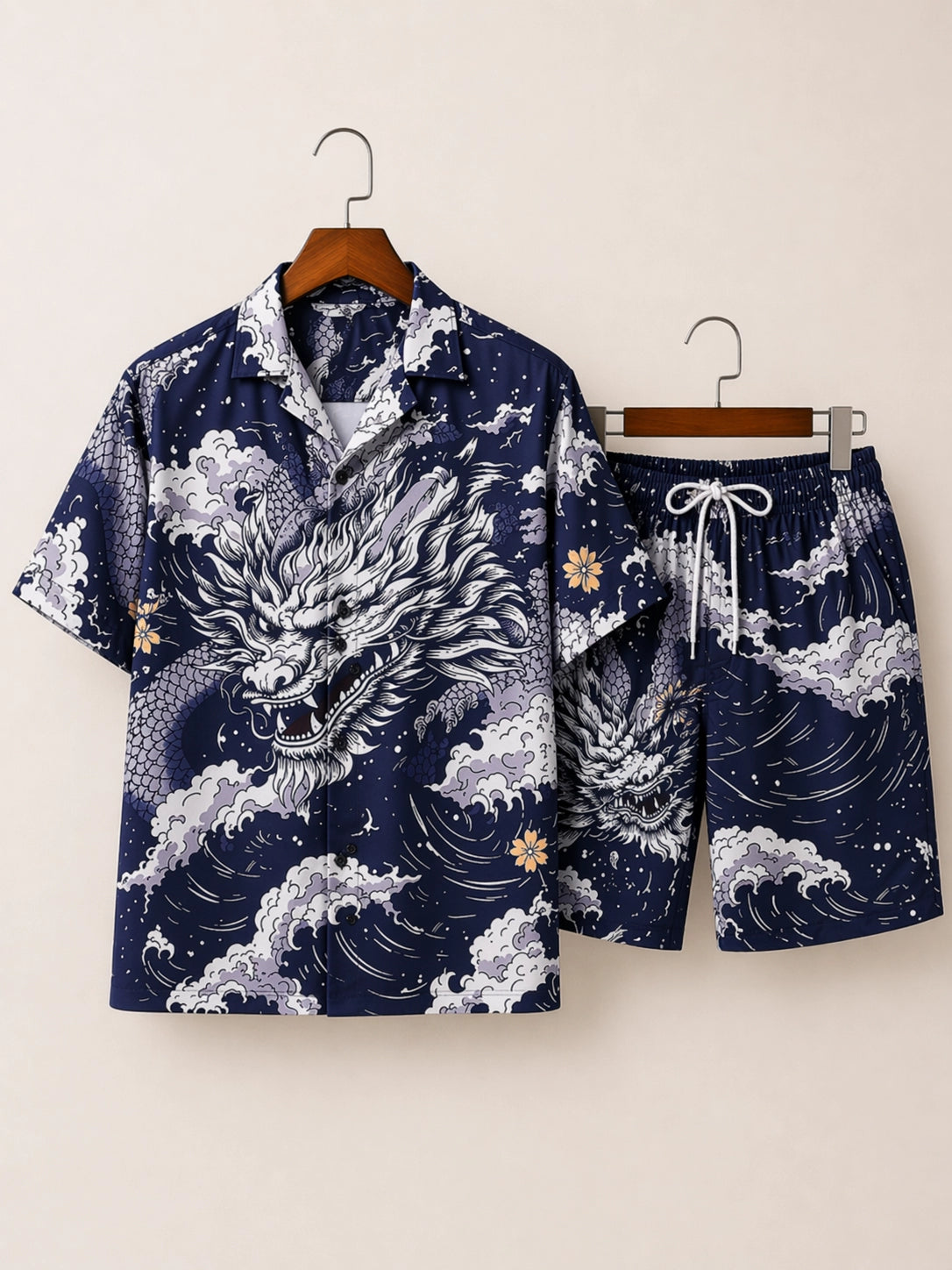 Navy Dragon Half Pants Cord-set - XPCRDH