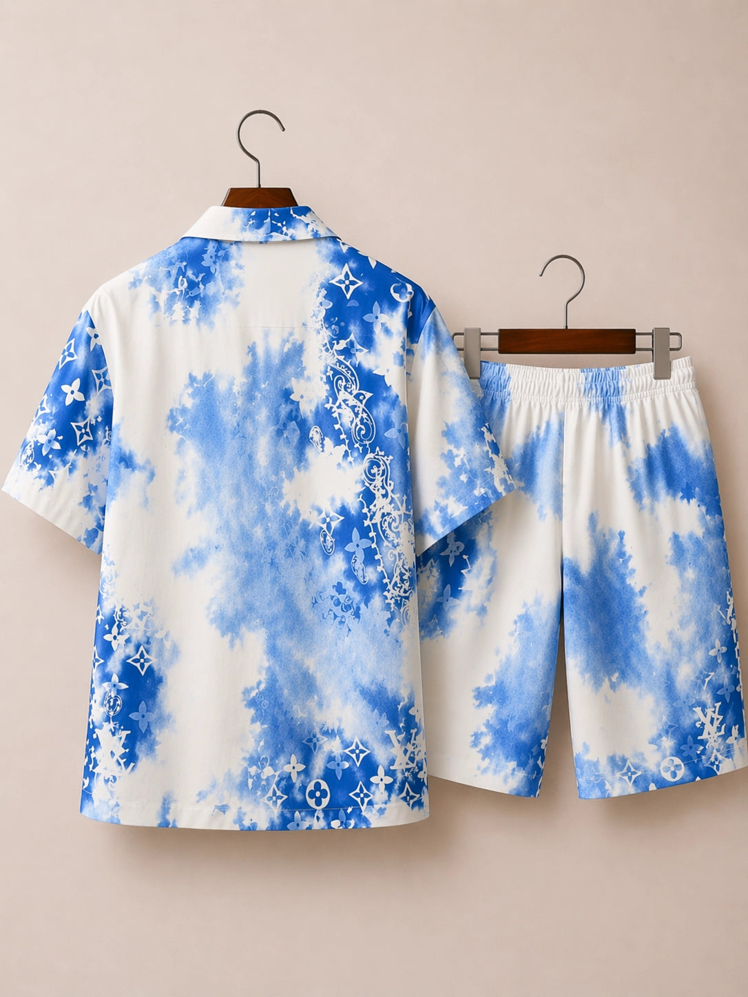 Navy White Patch Half Pants Cord-set - XPCRDH