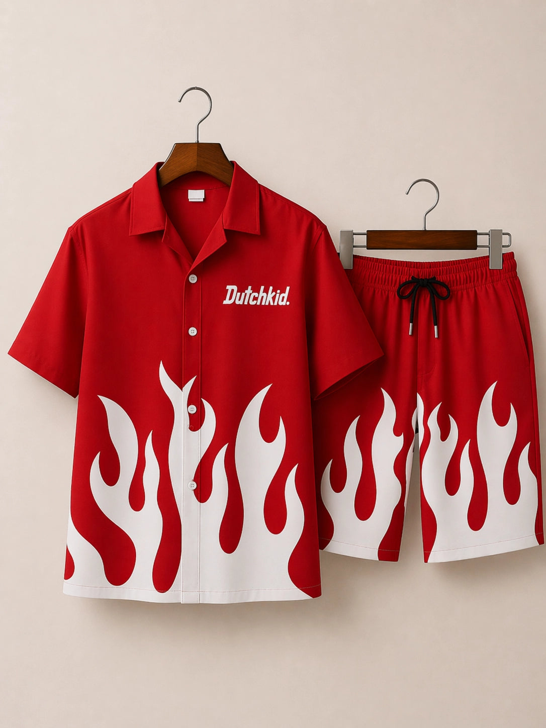 White Fire Red Half Pants Cord-set - XPCRDH