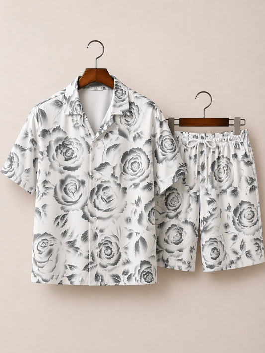 White Roses Half Pants Cord-set - XPCRDH