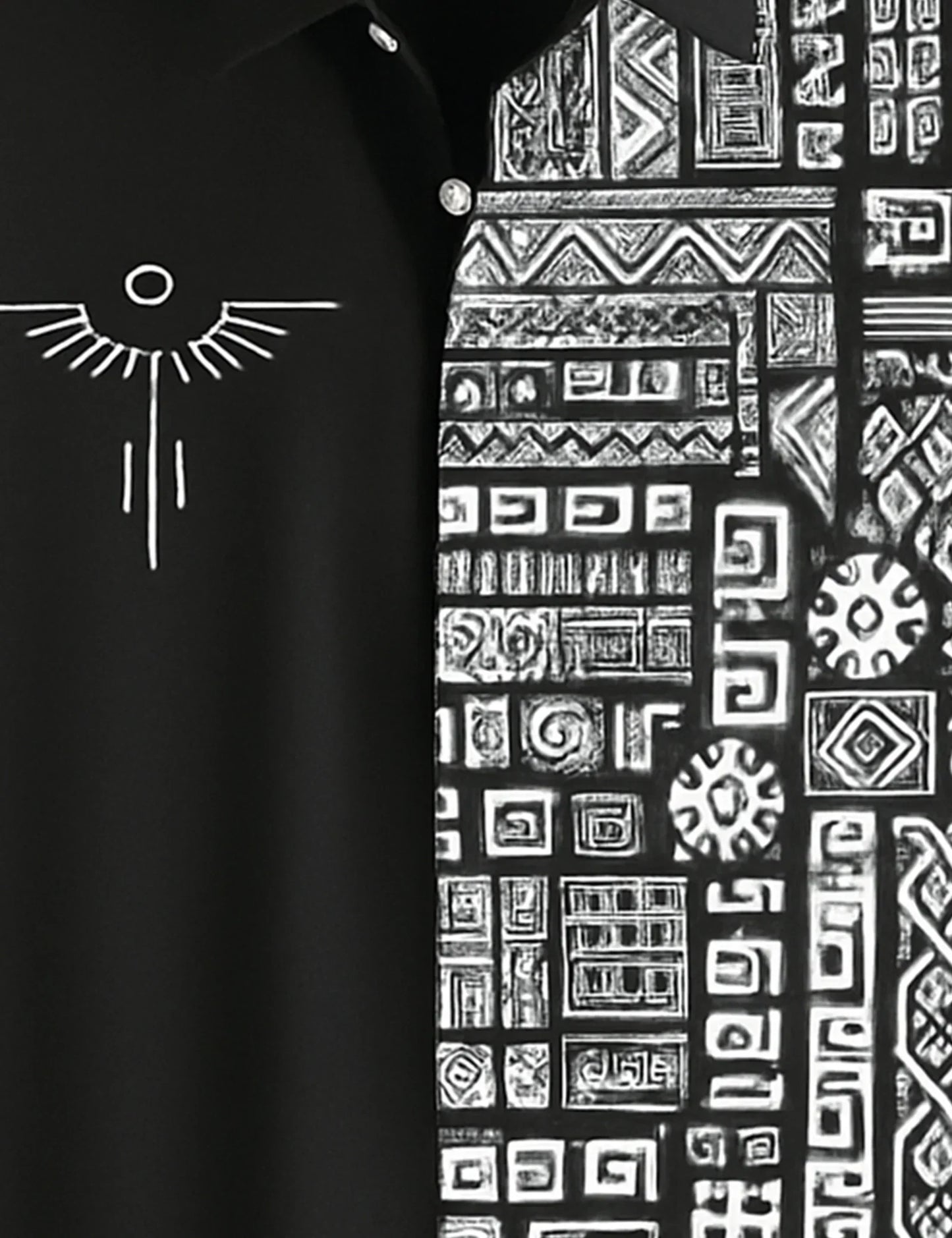 Black Aureon Printed Mens Half Sleeves Shirts - XPST