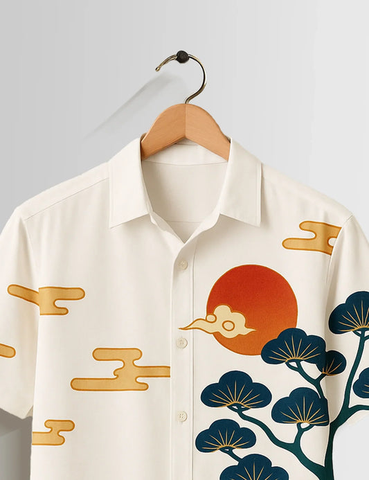 Sea View Printed Mens Half Sleeves Shirts - XPST